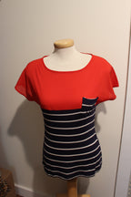 Size medium nautical inspired top by Mango Casual