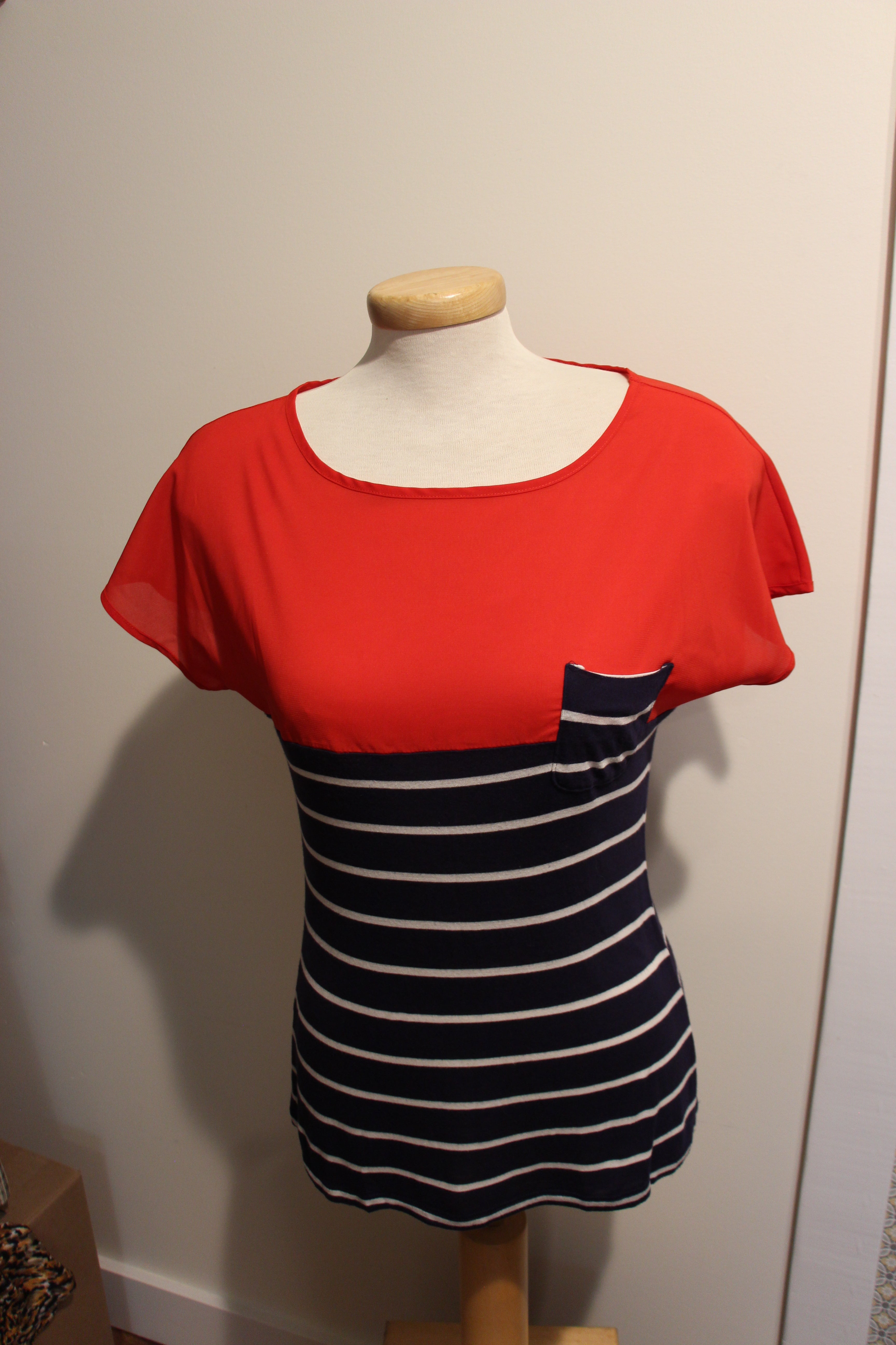 Size medium nautical inspired top by Mango Casual