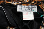 Size 6 Vintage 80's tiger print belted dress with pleated skirt by P.M. Par Randy Pantel