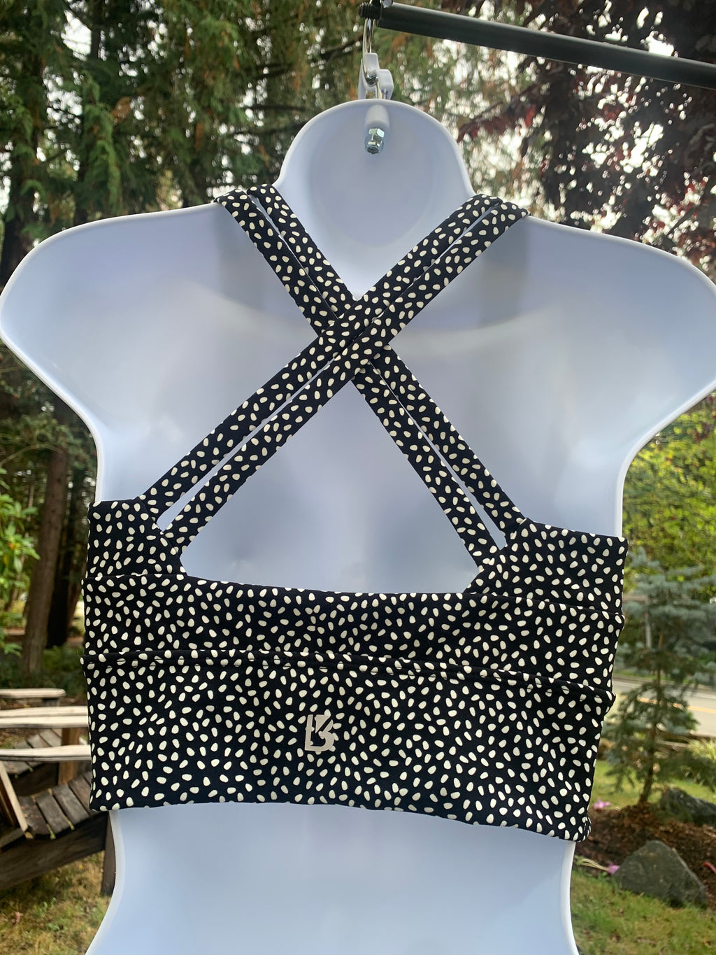 Buffbunny Black Polka Dot Sports Bra