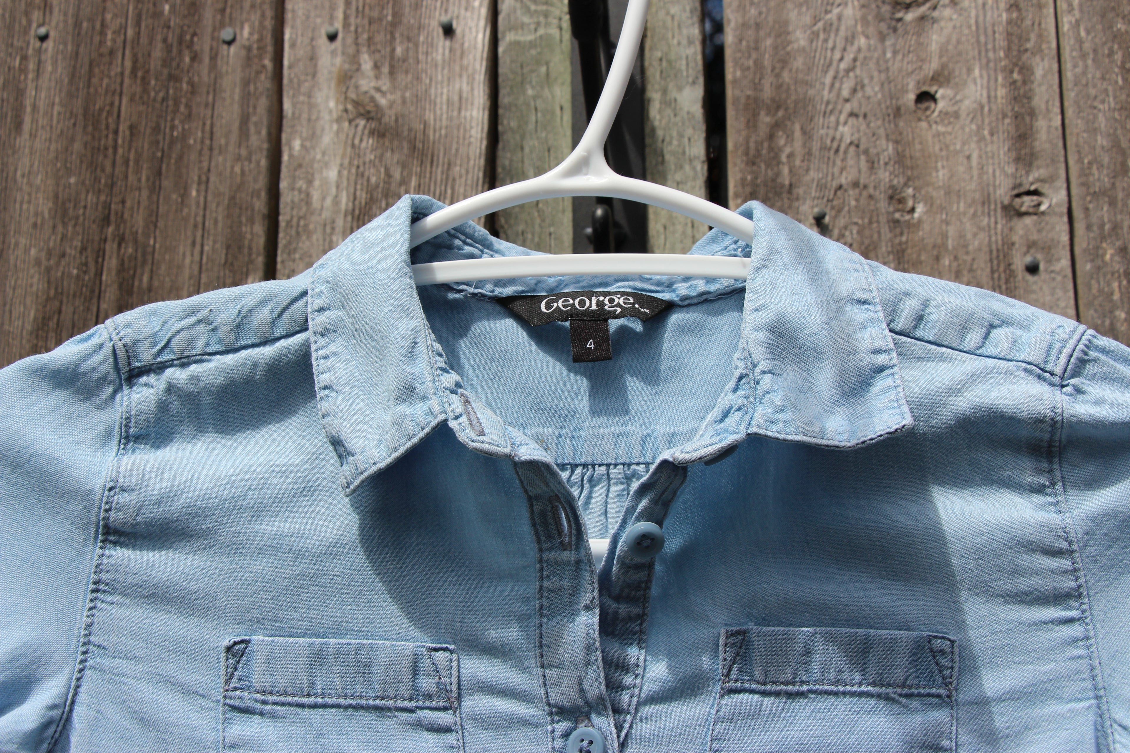 Size 4 kids light blue shirt dress