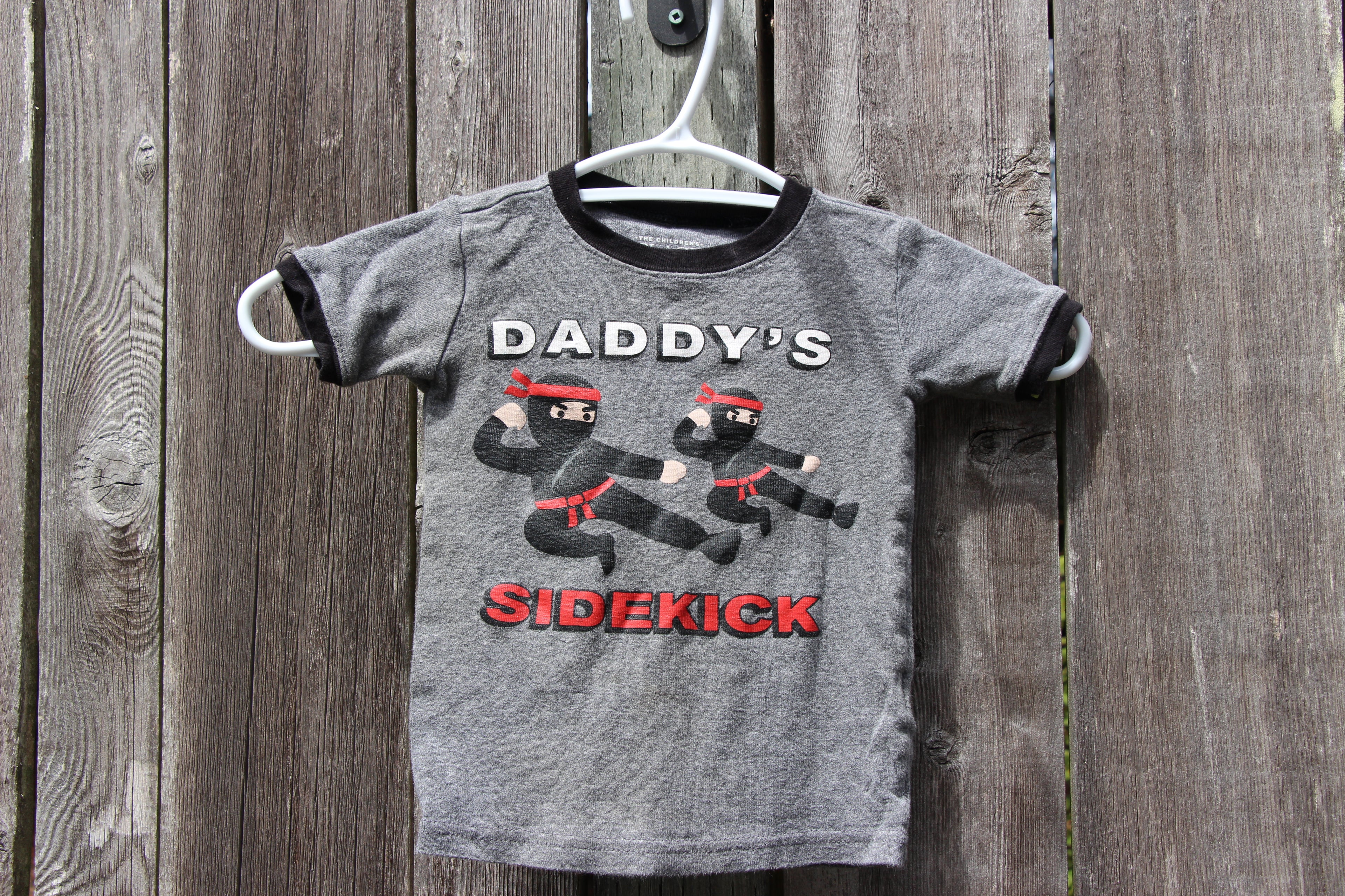 Daddy's Sidekick Ninja Graphic Kids T-Shirt
