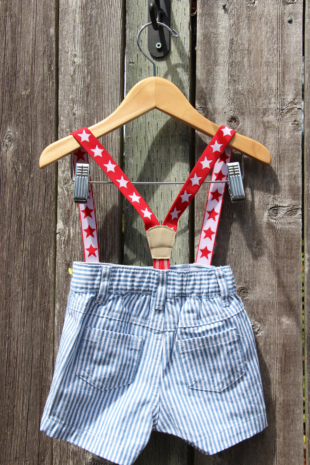 6-9M shorts with suspenders by Baby Cat & Jack