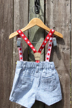6-9M shorts with suspenders by Baby Cat & Jack