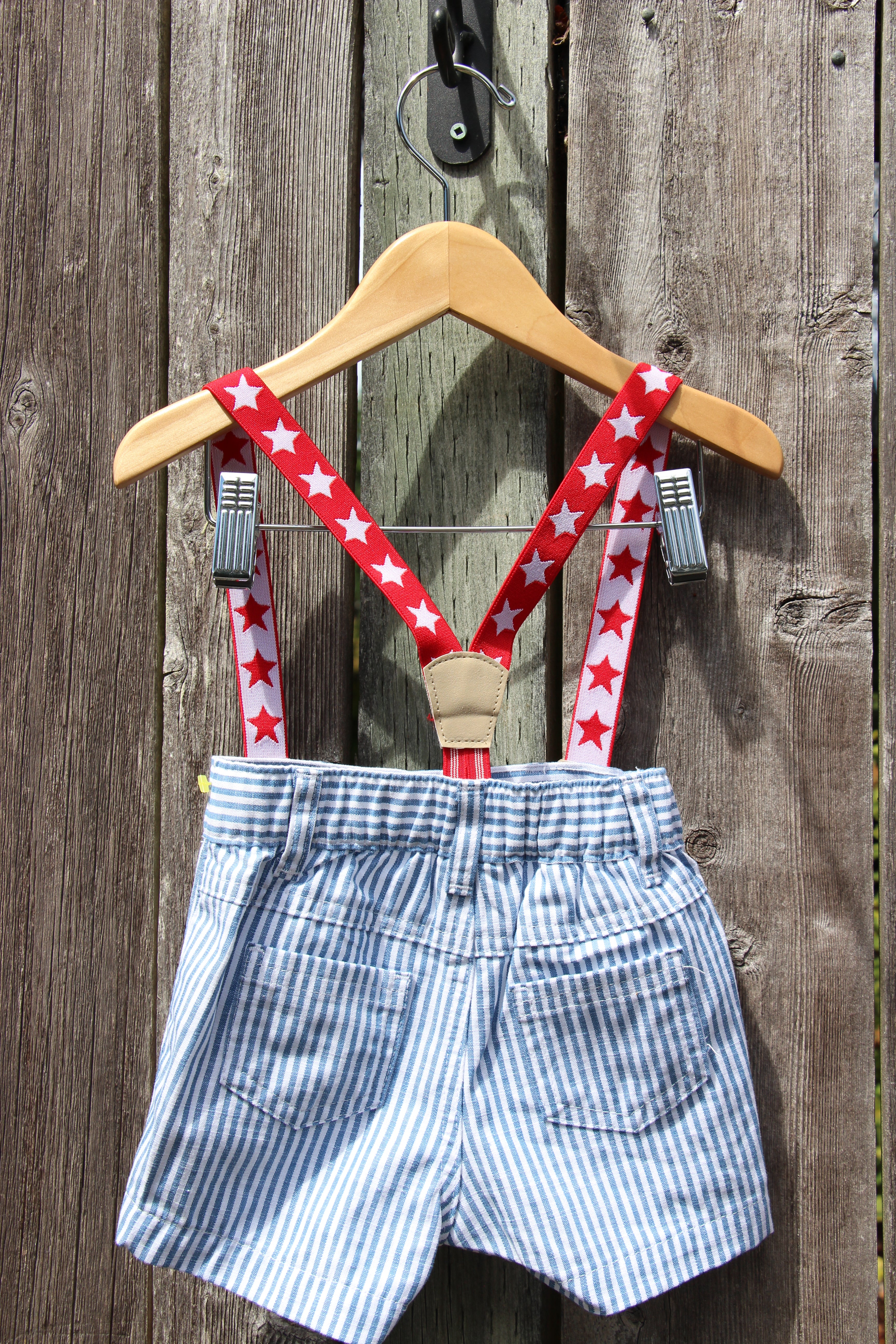 6-9M shorts with suspenders by Baby Cat & Jack