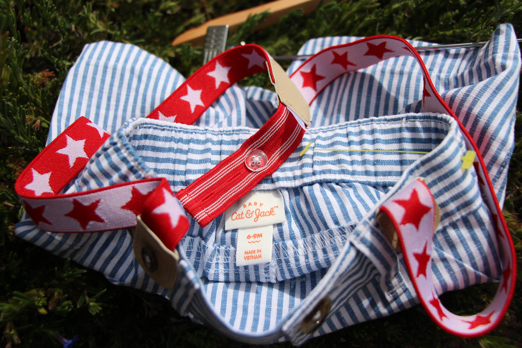 6-9M shorts with suspenders by Baby Cat & Jack