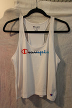 Size M Champion Athletic Wear White Tank Top