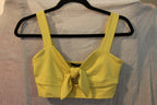 Size S Forever 21 Yellow Aesthetic Tie Front Crop Tank Top Bra