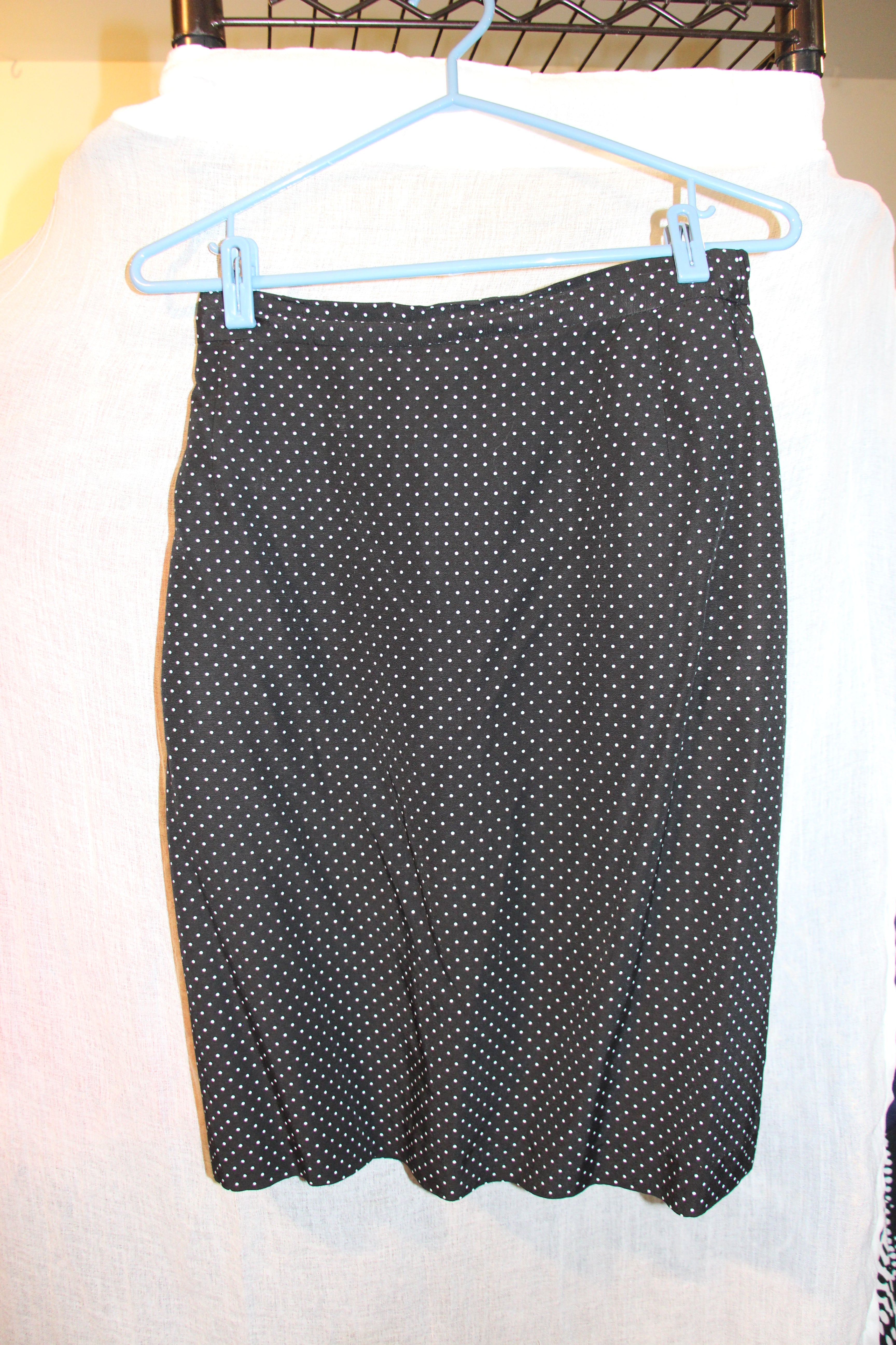 Vintage Polka Dot Women's Blazer And Skirt Set