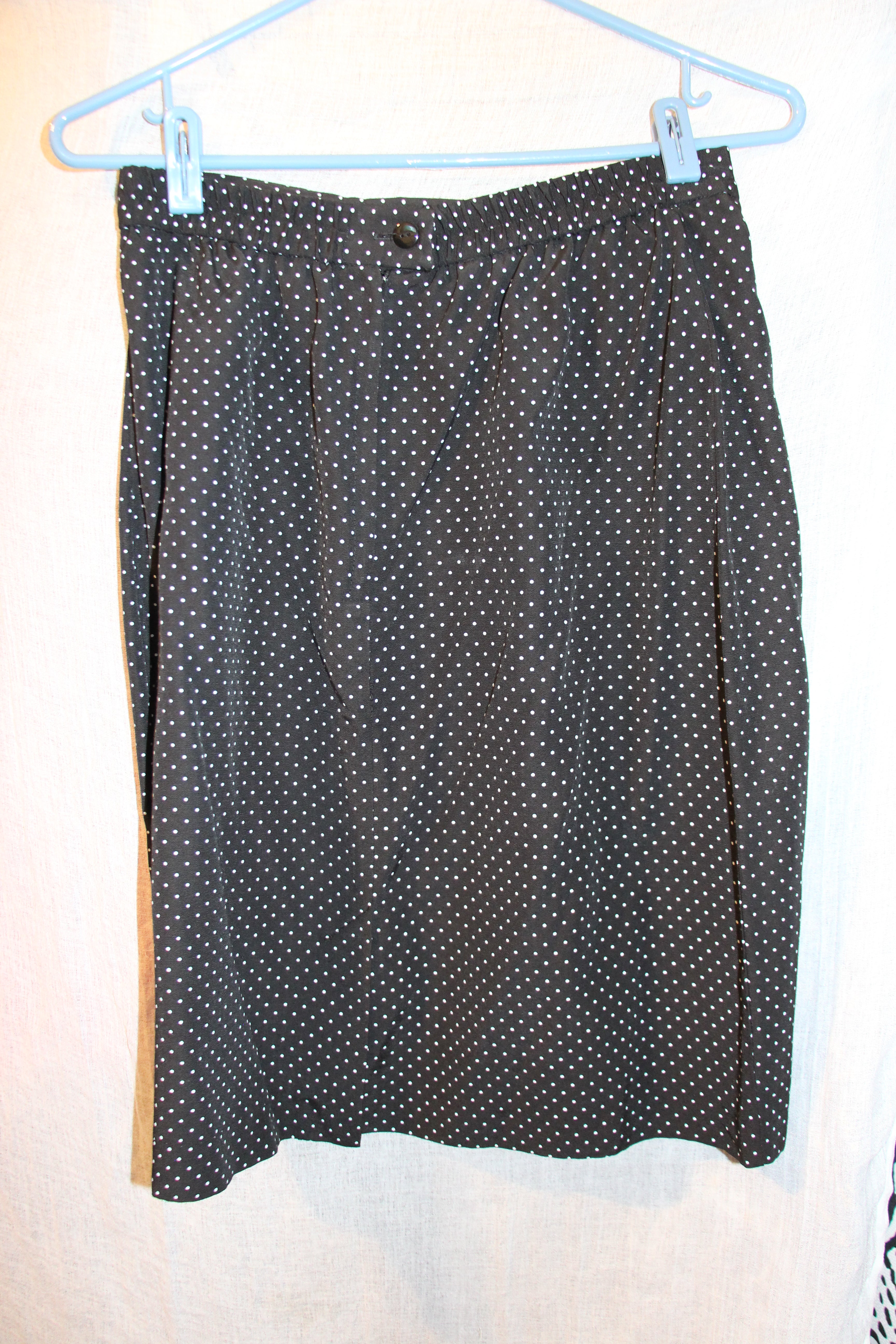 Vintage Polka Dot Women's Blazer And Skirt Set