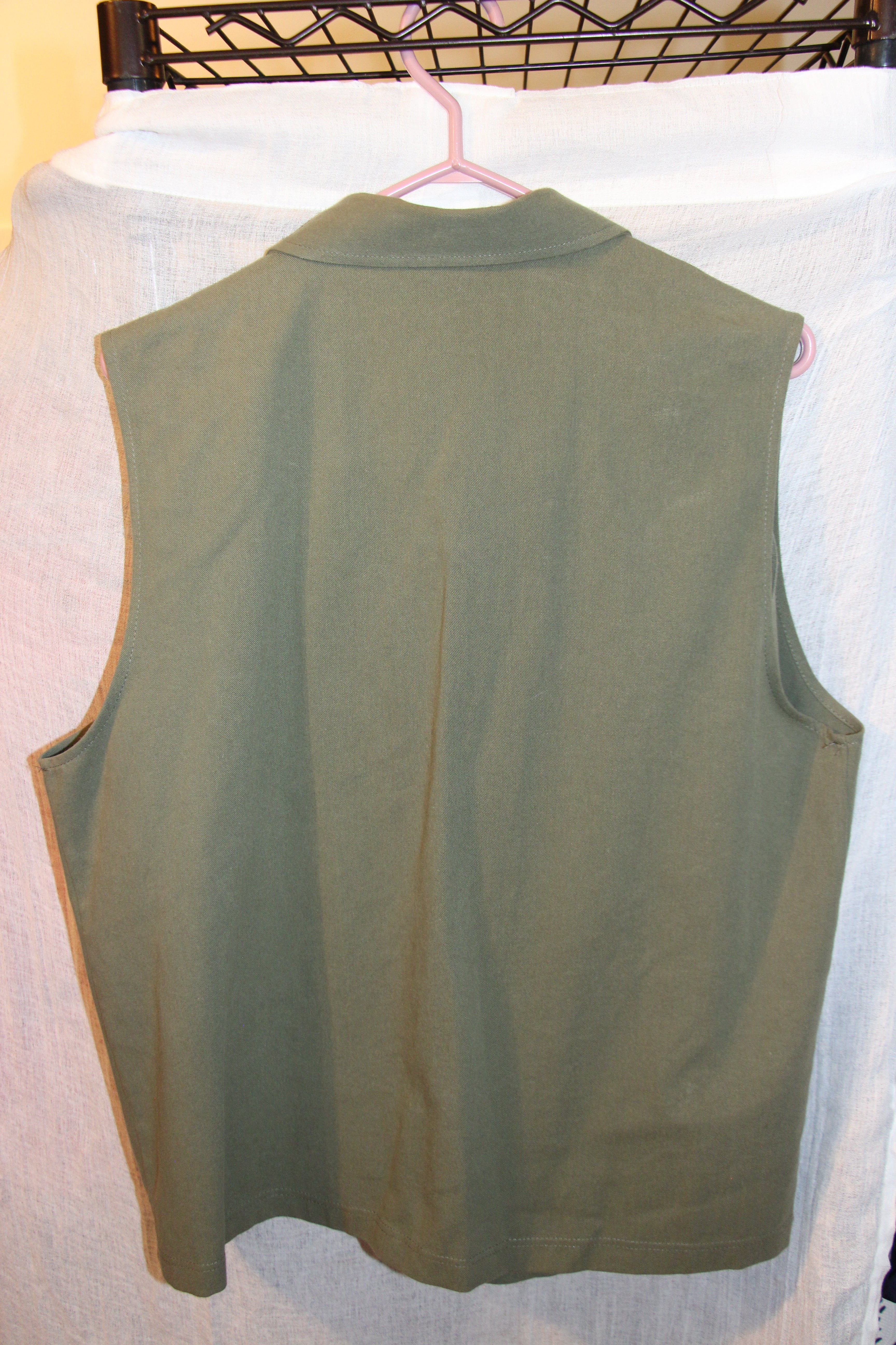 Size 14 Vintage 100% Kates Green Shorts and Button Up Vest Suit