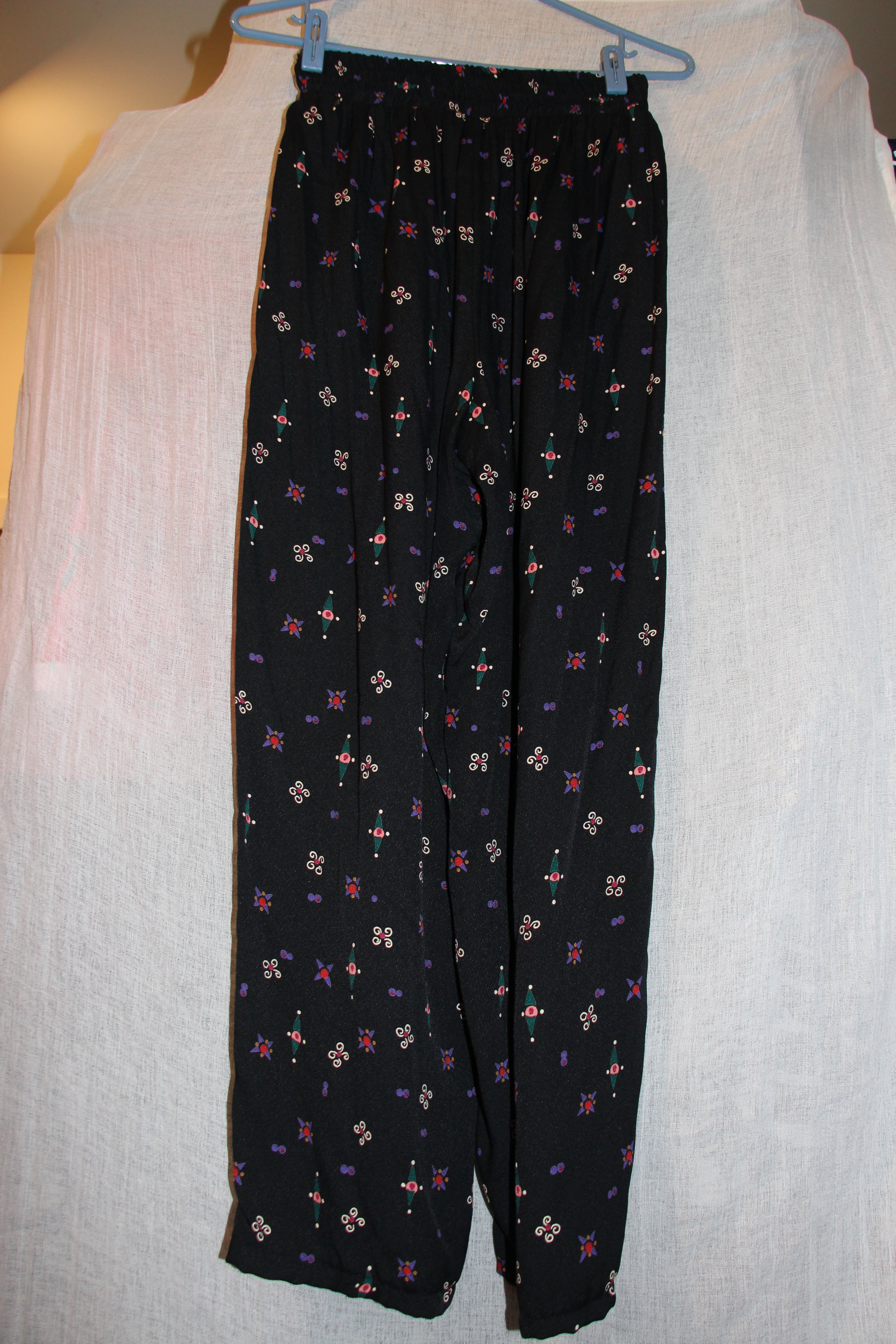 Size 12 Jacket Size 6 Pants Vintage Carol Little 100% Rayon Multicolored Floral Print Suit