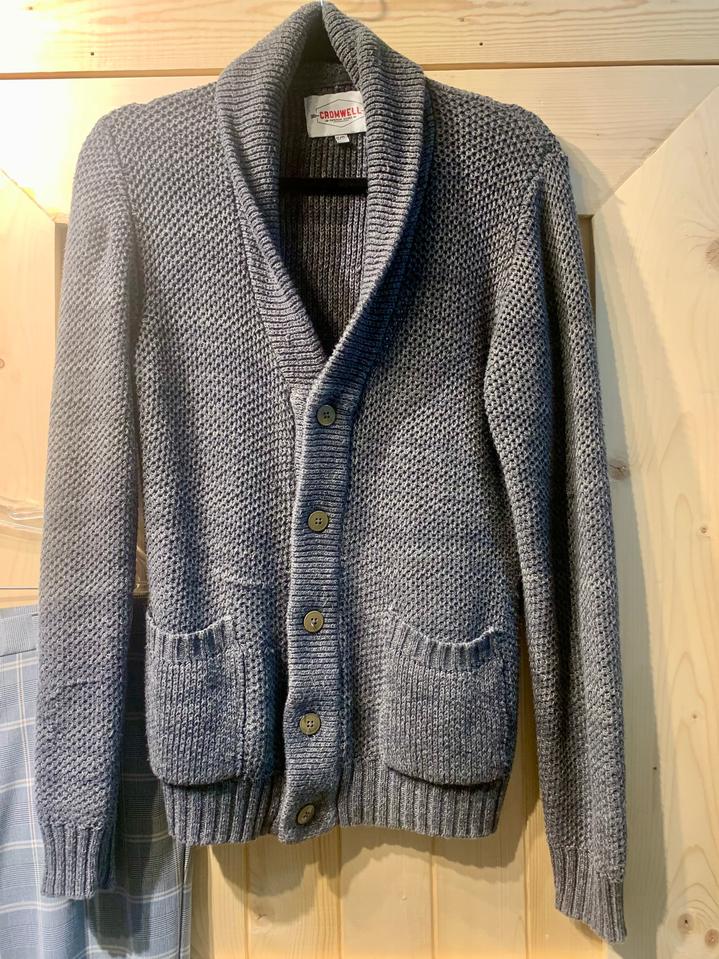 CROMWELL Shawl Collar CARDIGAN- Consigned with VARDO Vintage & Valuables vvvardo.ca