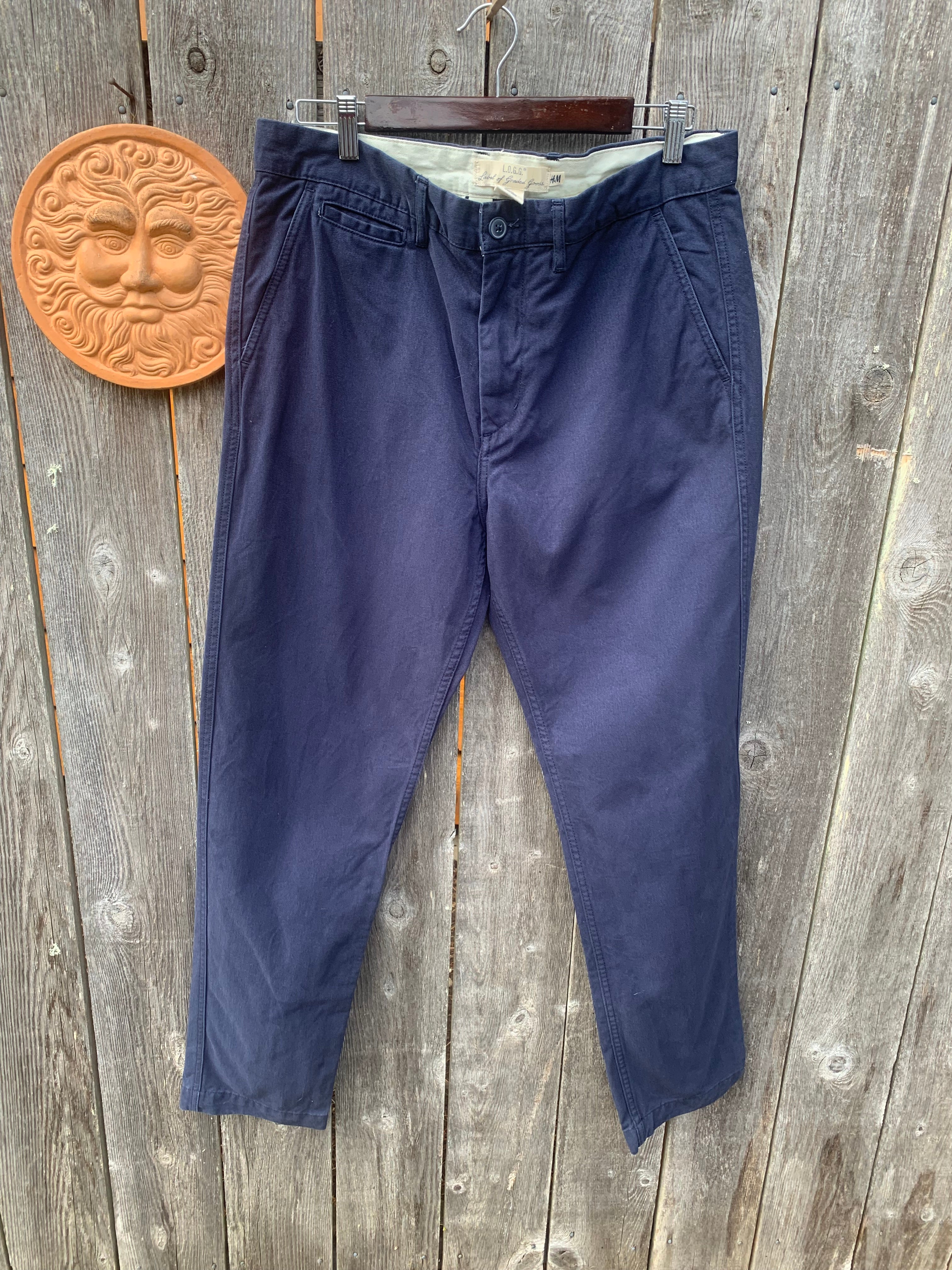 H&M L.O.G.G. Navy Chino Pants - Consigned with VARDO Vintage & Valuables vvvardo.ca