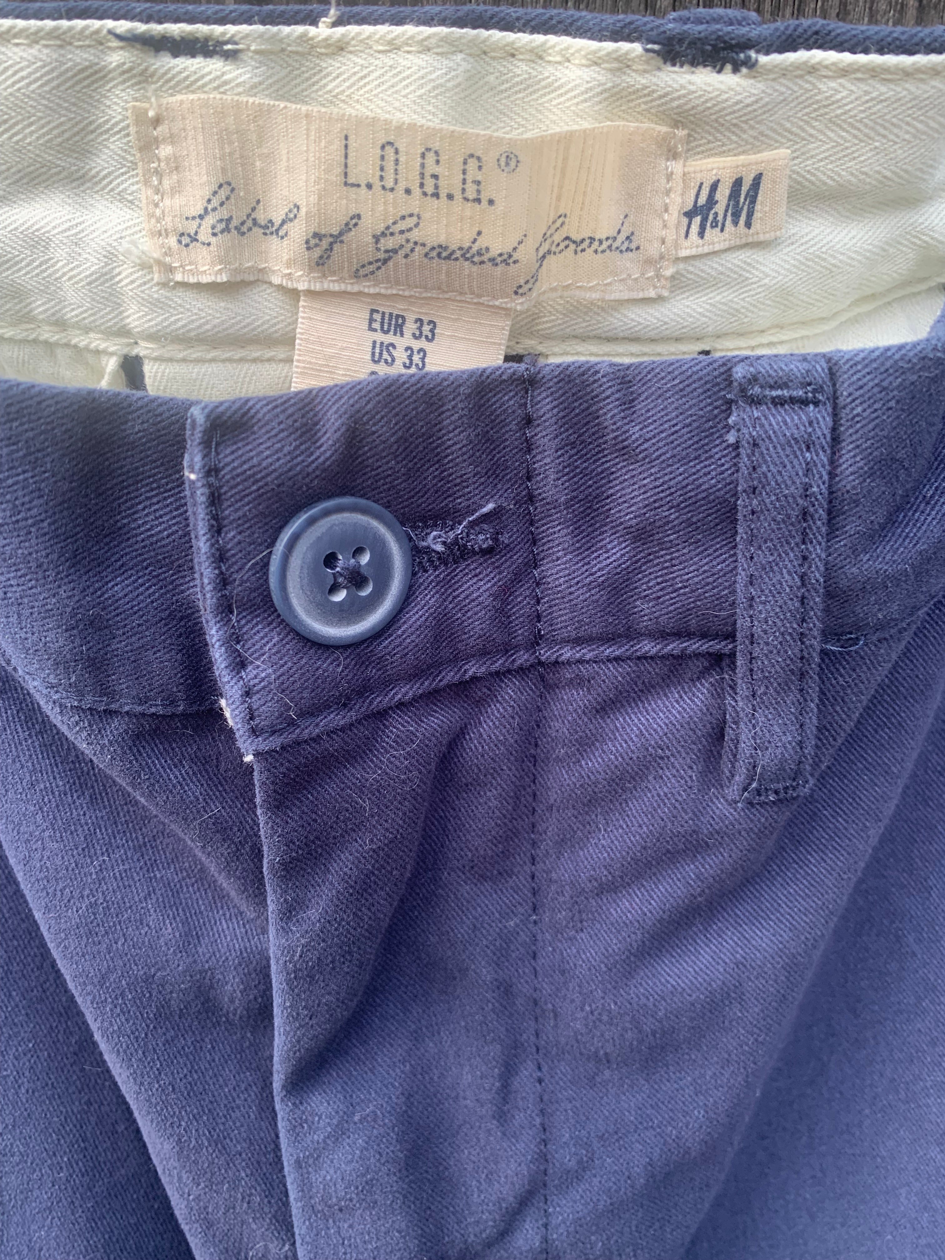 H&M L.O.G.G. Navy Chino Pants - Consigned with VARDO Vintage & Valuables vvvardo.ca