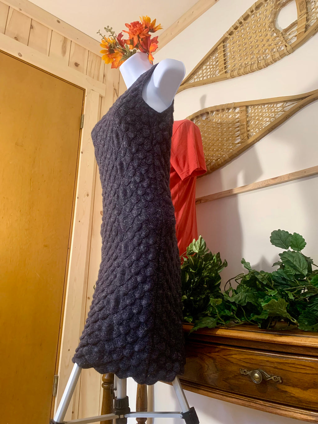 MM6 MAISON MARTIN MARGIELA Knit Dragon Scales Sweater Dress - Consigned with VARDO Vintage & Valuables vvvardo.ca