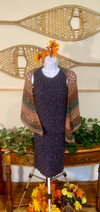 HANDMADE CROCHET triangle Shawl - Consigned with VARDO Vintage & Valuables vvvardo.ca