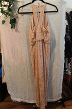 Size M Sweet Storm Pink Lace Spaghetti Strap Maxi Dress