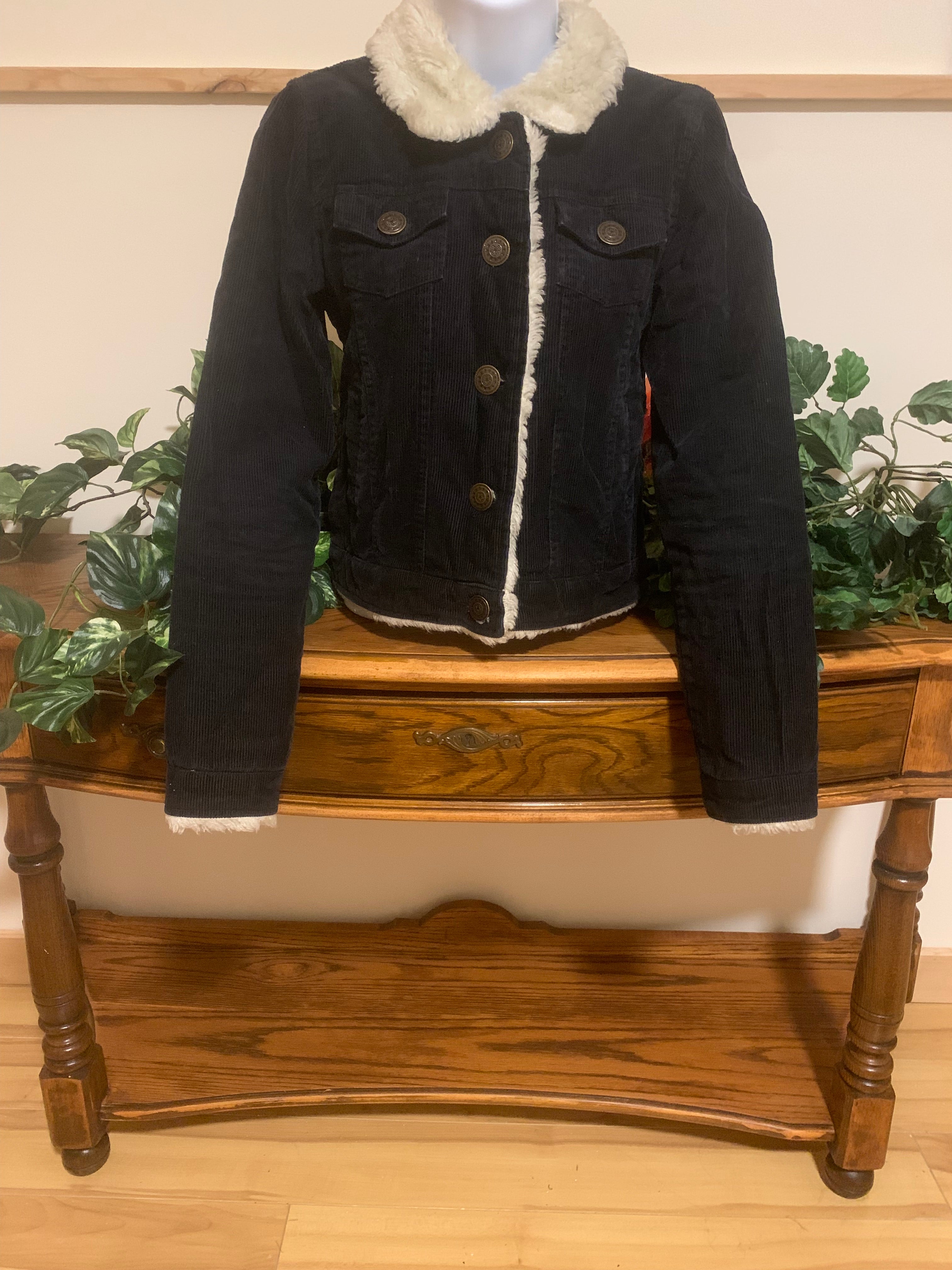 ATMOSPHERE FAUX FUR LINED CORDUROY JACKET - Consigned with VARDO Vintage & Valuables vvvardo.ca