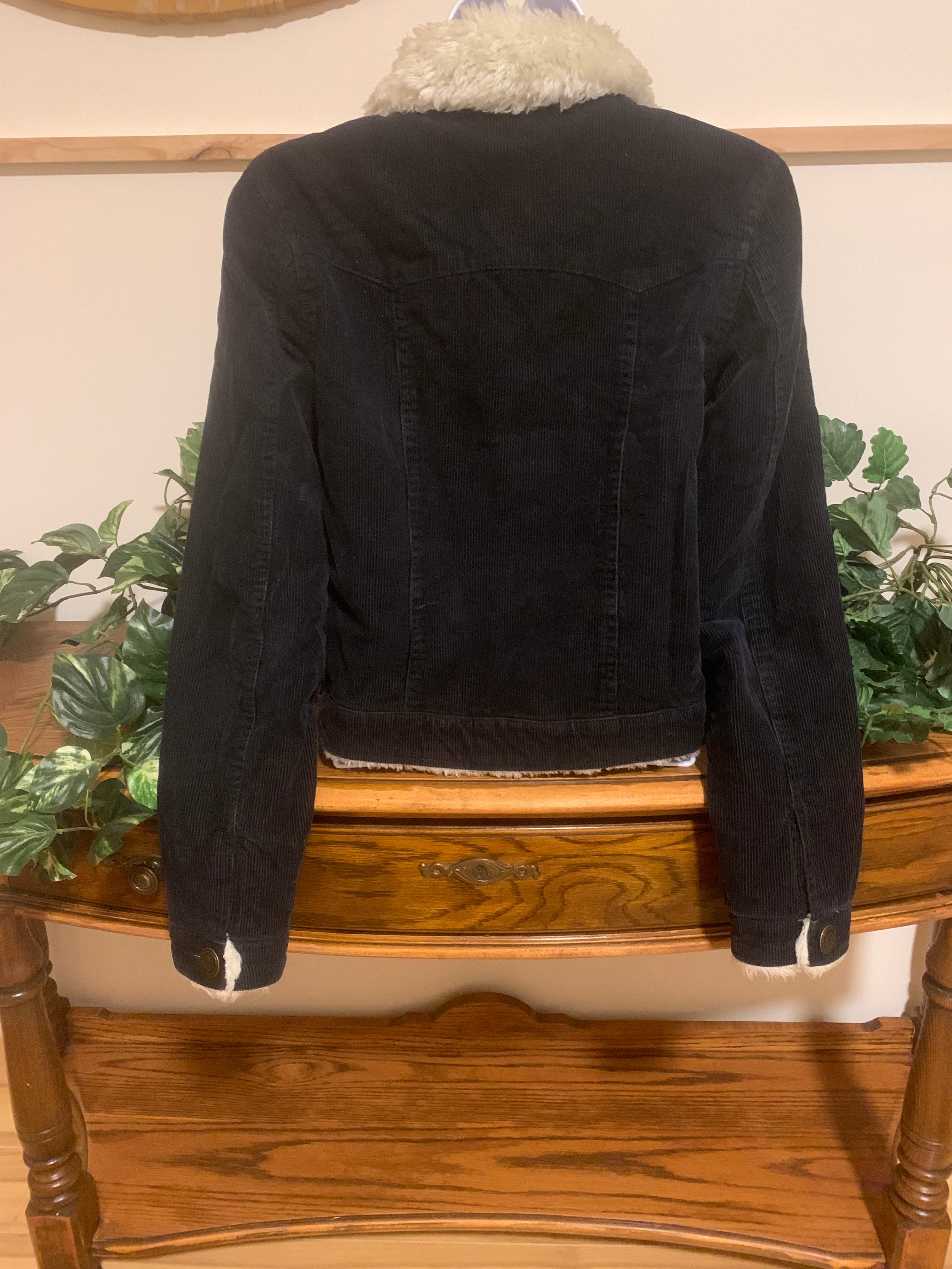 ATMOSPHERE FAUX FUR LINED CORDUROY JACKET - Consigned with VARDO Vintage & Valuables vvvardo.ca