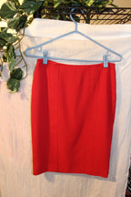 Red Straight Skirt By Le Chateau Size 3/4