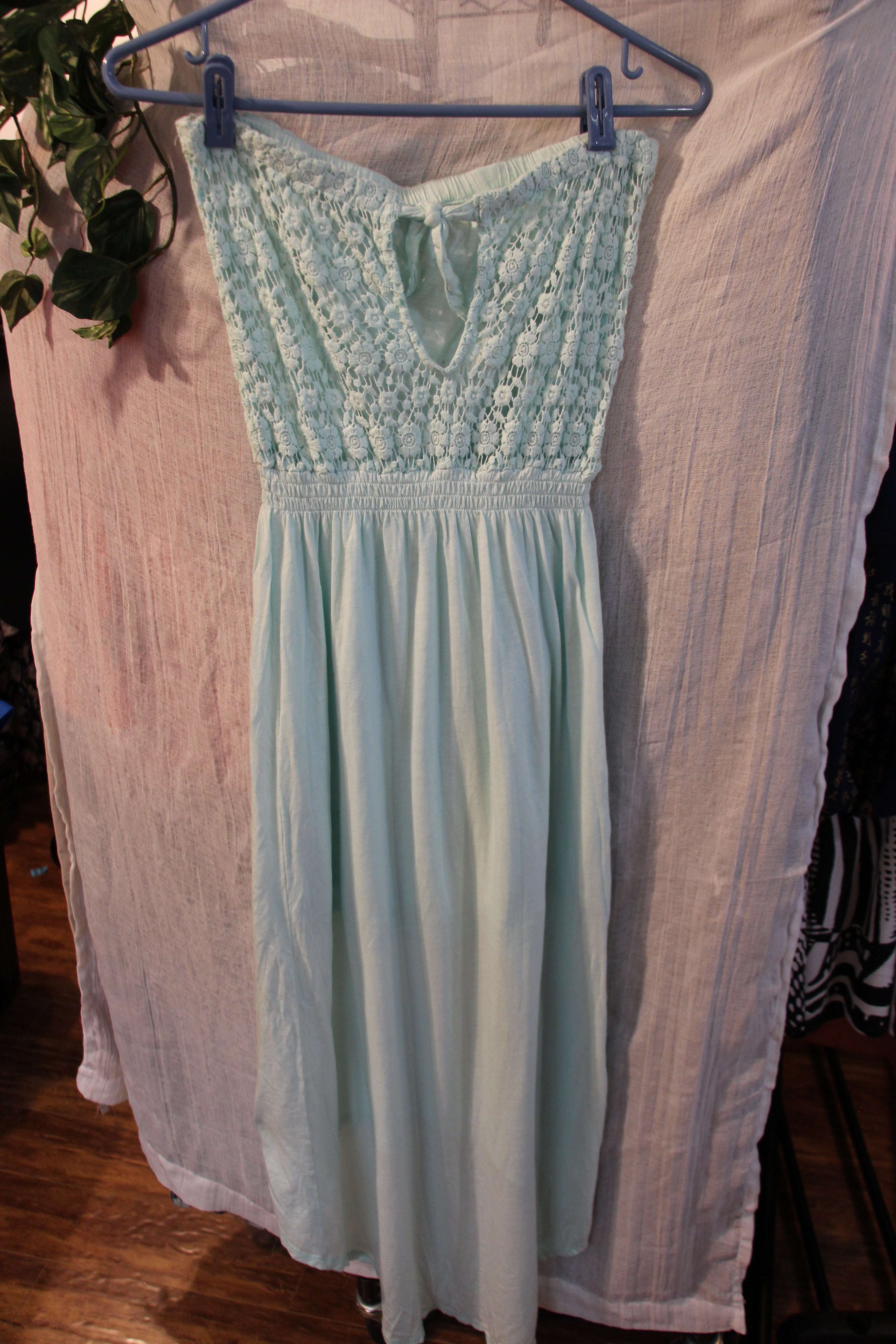 Size M Mint Strapless High-Low Dress by Abercrombie & Fitch