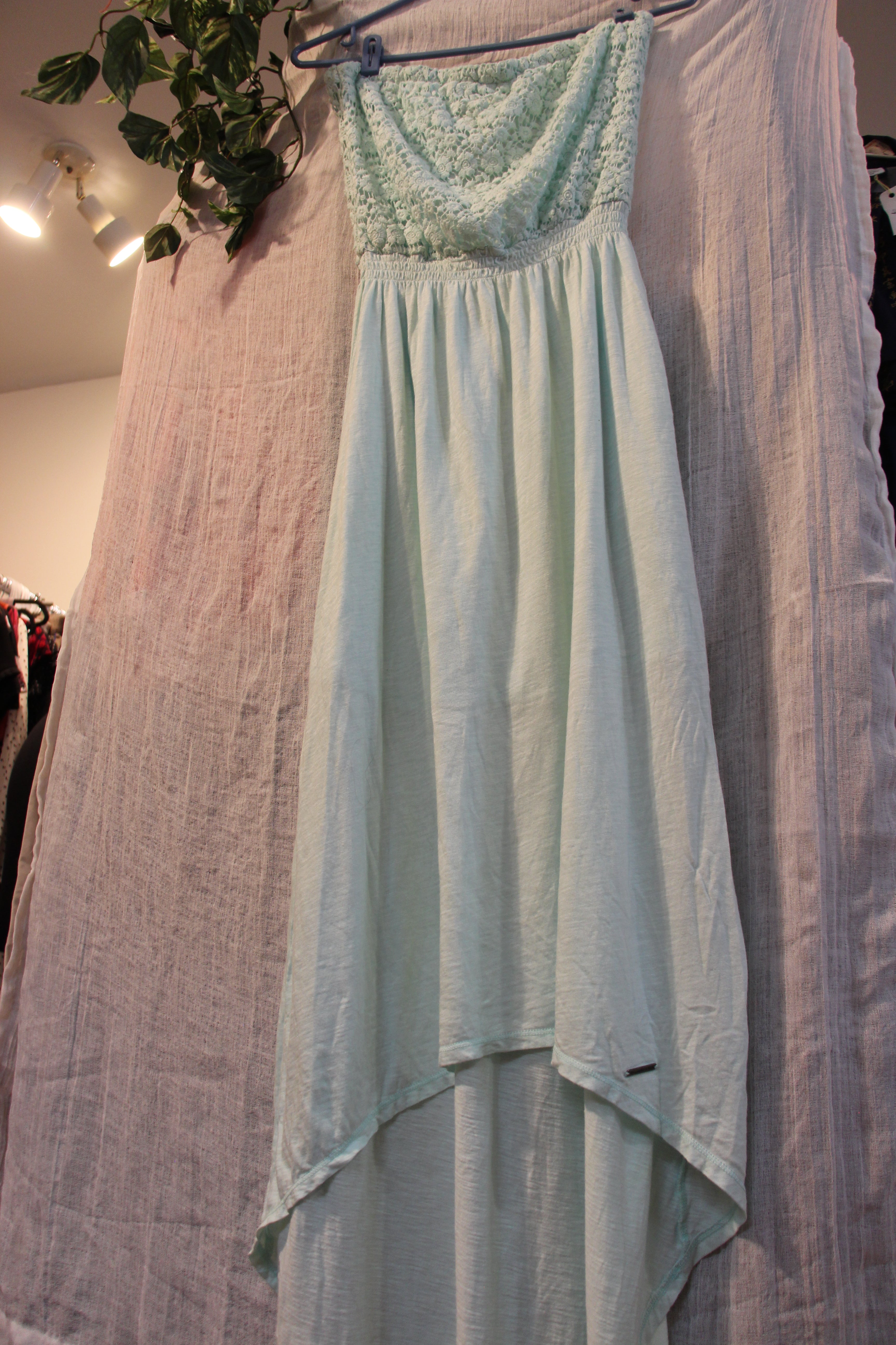 Size M Mint Strapless High-Low Dress by Abercrombie & Fitch 