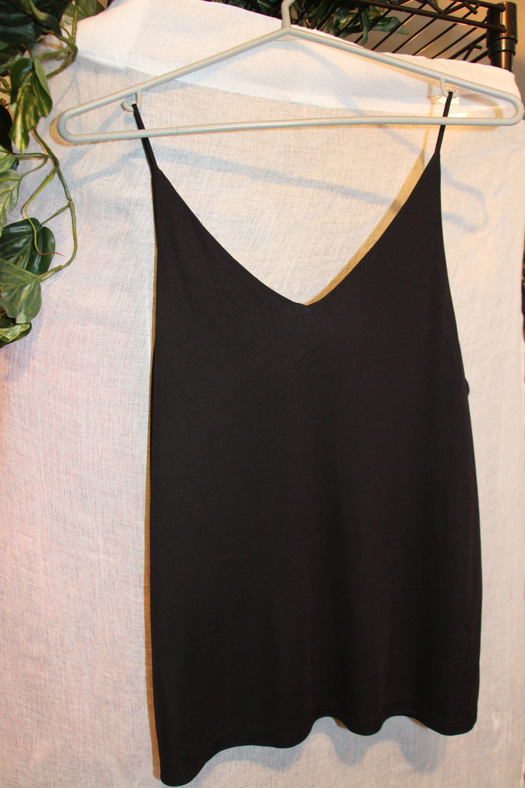 Size S H&M Black Spaghetti Strap V-Neck Camisole Top