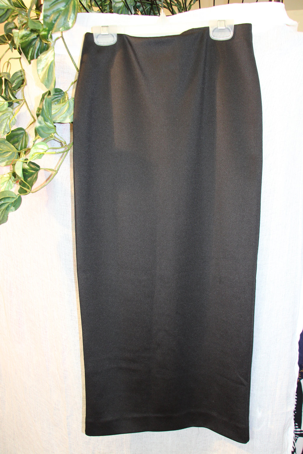 Size S Suzy Shier Black Stretchy Elastic Waist Pencil Skirt