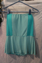 Size M Gilli USA Rayon Blend Turquoise Striped Halter Top