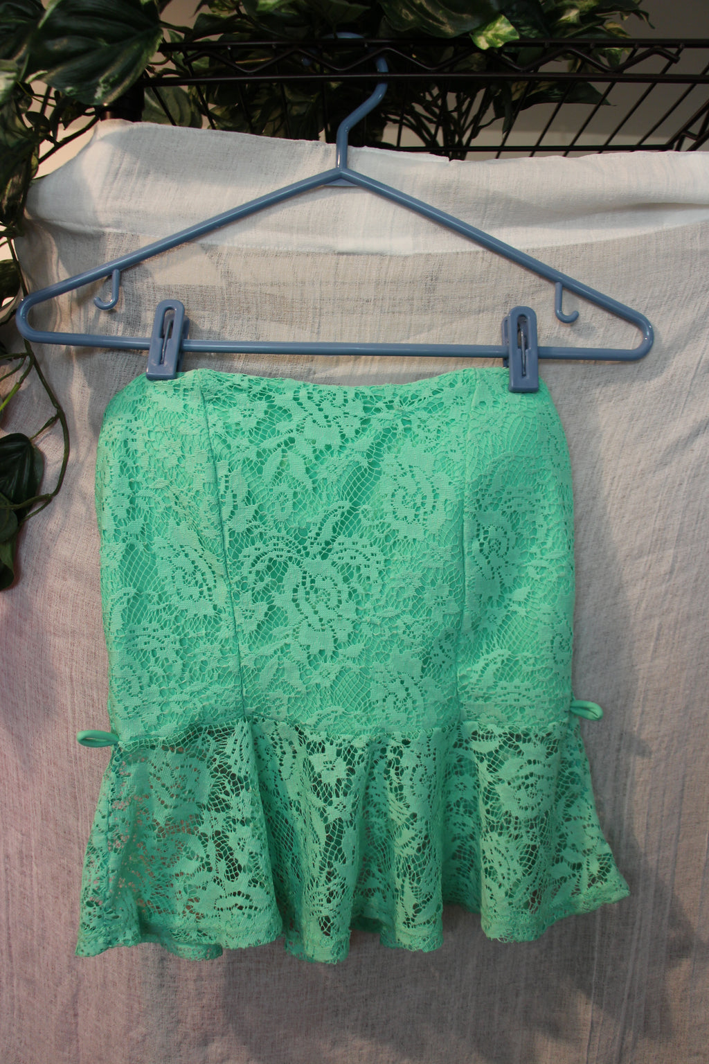 Size S UK2LA Green Lace Halter Top