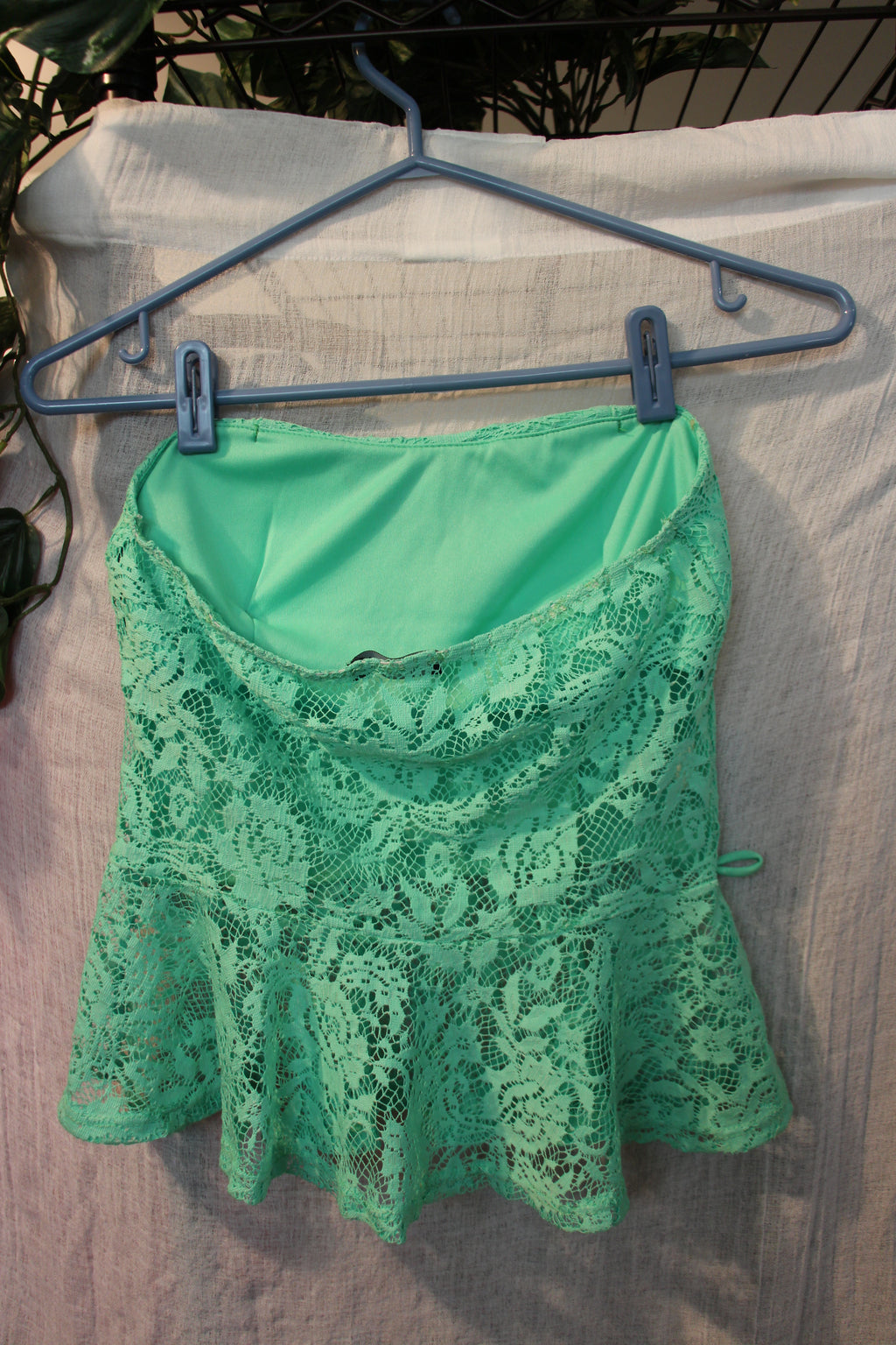 Size S UK2LA Green Lace Halter Top