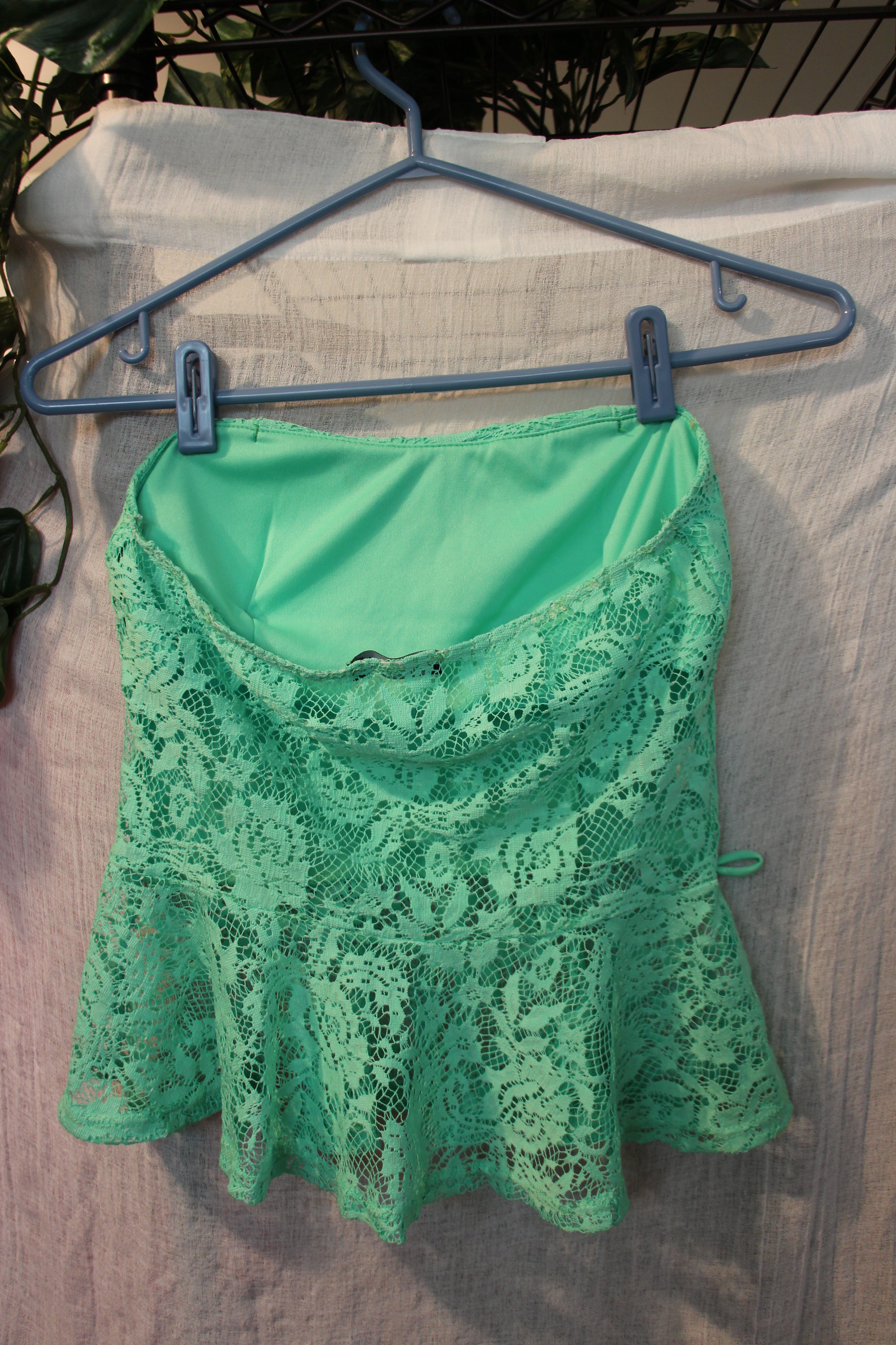 Size S UK2LA Green Lace Halter Top