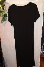 Size S Kismet 95% Rayon Fitted Short Sleeve Black Dress