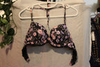 Size 34C H&M Floral Print Ruffle Trim Bikini Top Consignment
