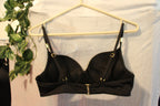 Size 34C H&M Black Padded Adjustable Spaghetti Strap Gold Accent Bikini Top Consignment