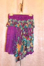 Size XS/S 100% Rayon Boho Mini Skirts with XL Coconut Buckle for Belt