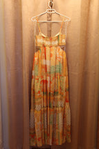 Consignment boutique, Size M New Flying Tomato Adjustable Spaghetti Strap Multicoloured Floral Print Maxi Dress. 