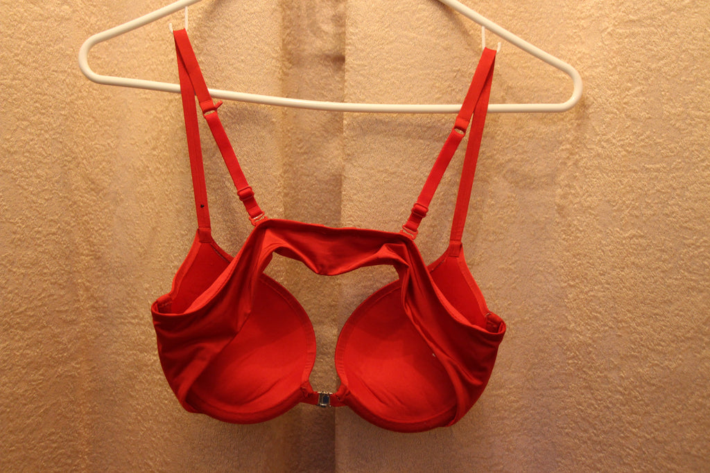 Size 34B La Senza Front Closure Red Bra