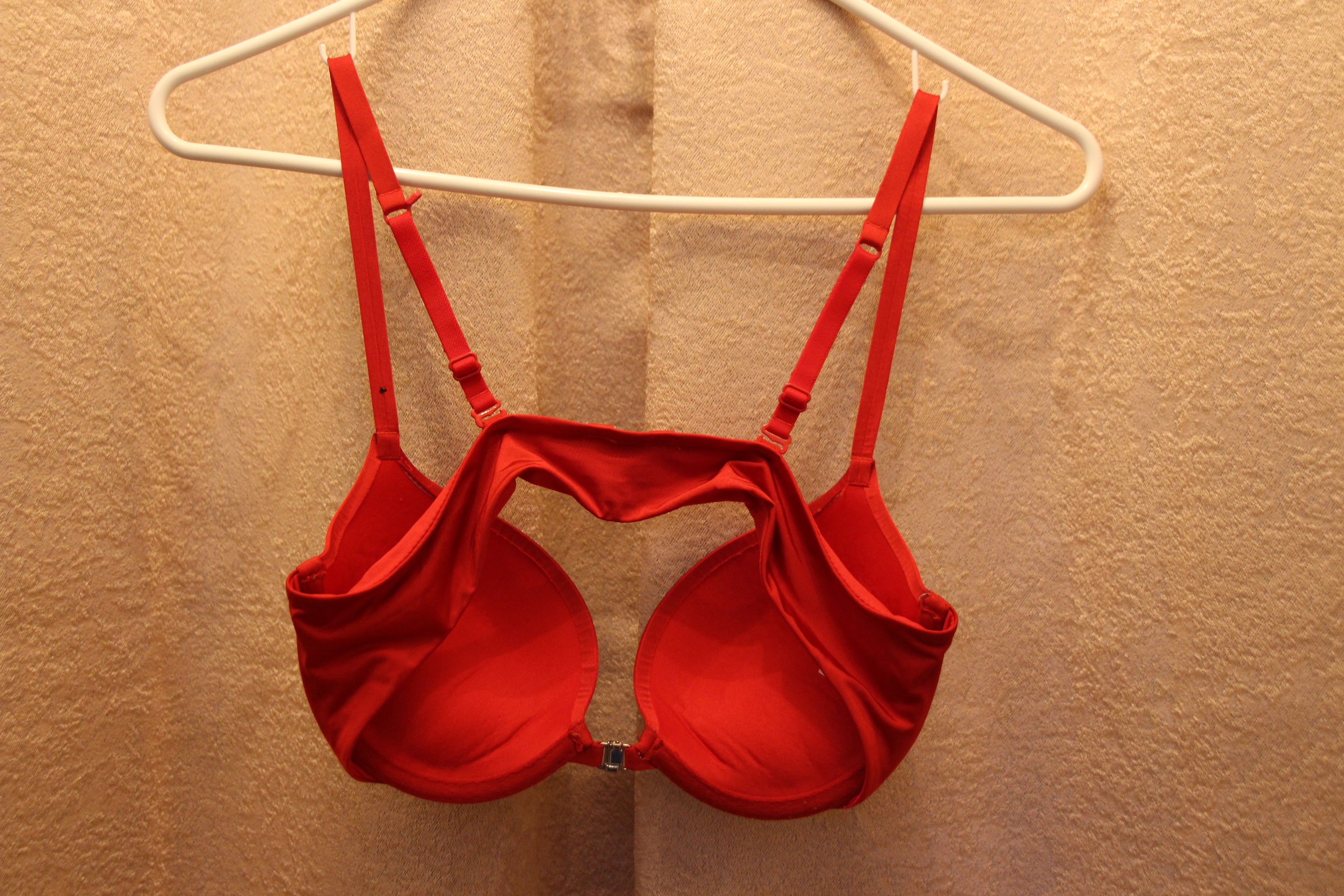 Size 34B La Senza Front Closure Red Bra