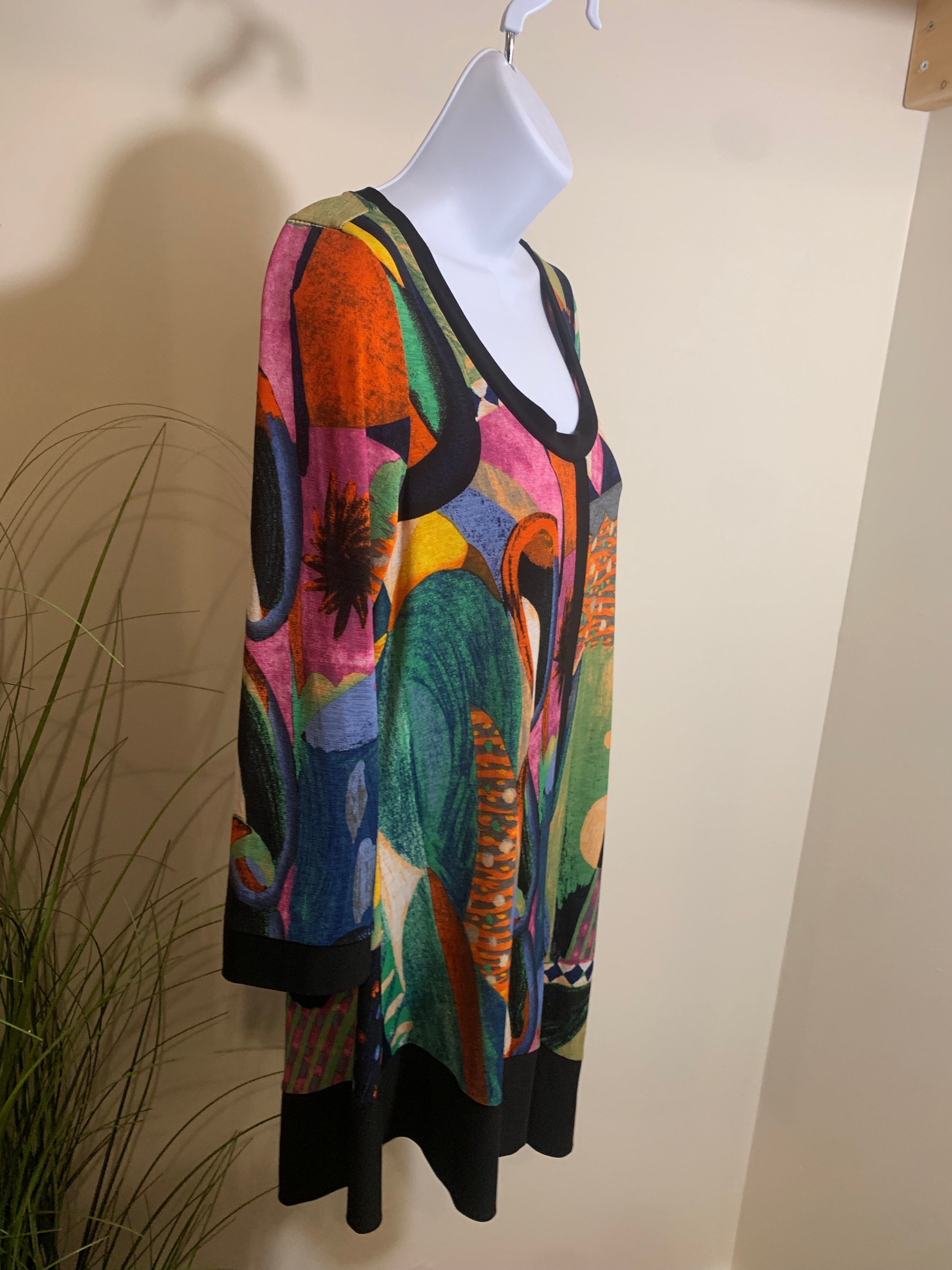JOSEPH RIBKOFF MULTI COLORED BLOUSE - Consigned with VARDO Vintage & Valuables vvvardo.ca