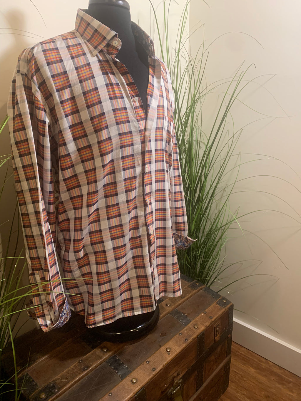 LIPSON SPORT PLAID DRESS SHIRT
