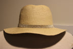 Ardene Beige Straw Hat with White Rhinestone Band Consignment