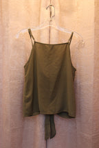 Size S Paper Crane Button Up Sleeveless Blouse with Adjustable Spaghetti Straps