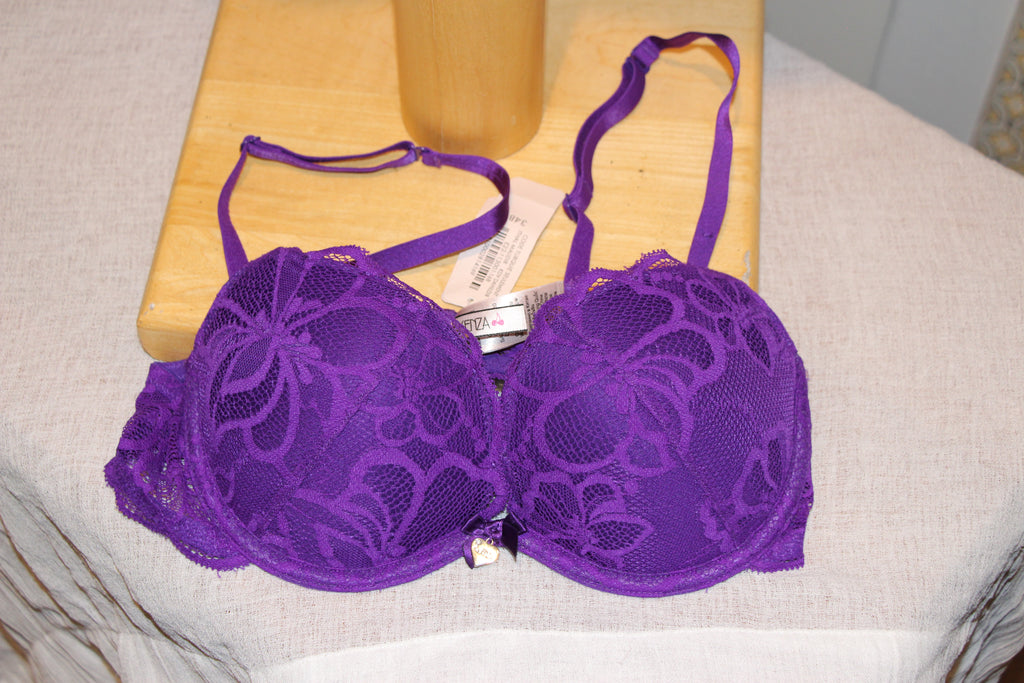 Size 34B La Senza Purple Lace Back Closure Bra Consignment