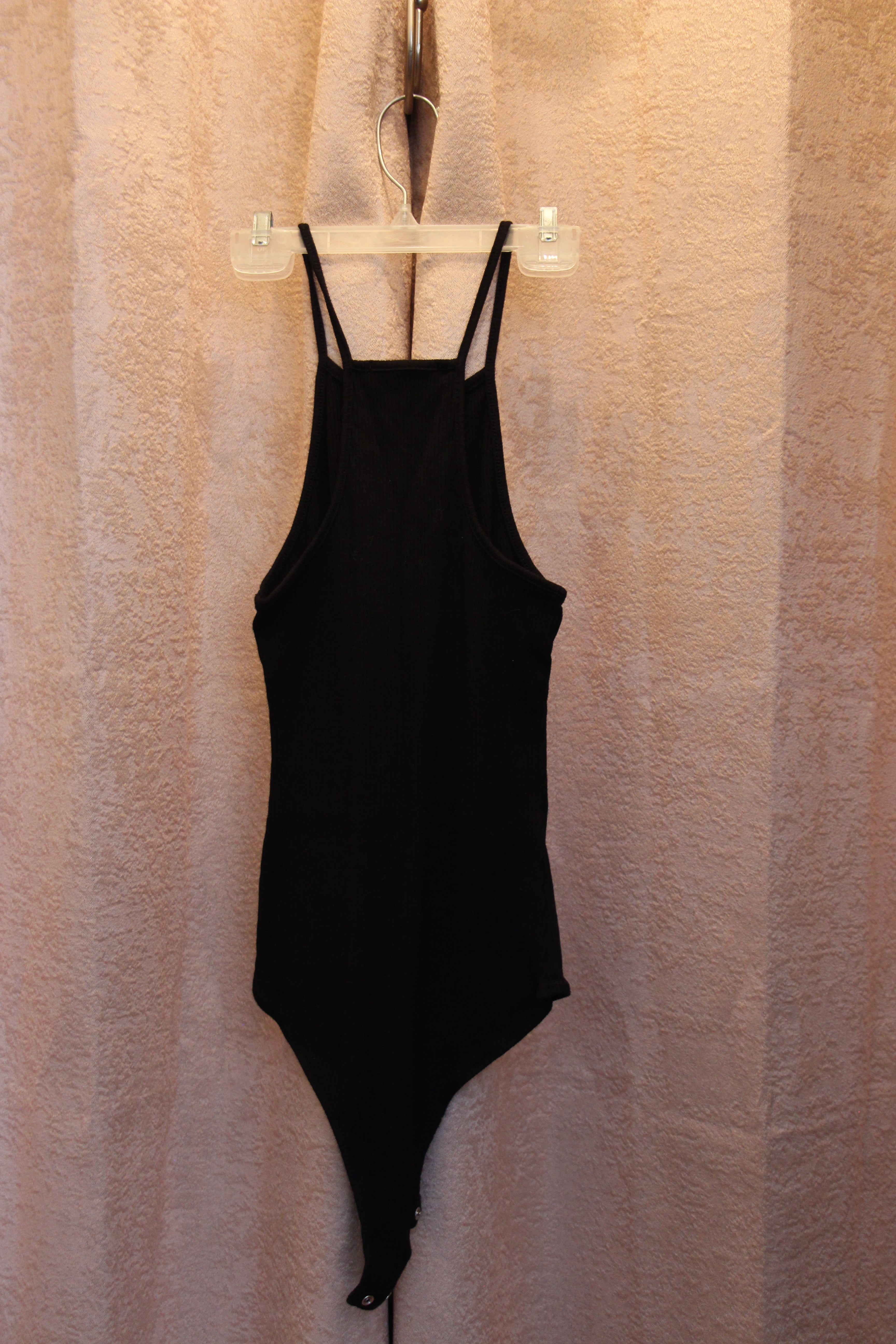 Size S SWS Essentials Snap Crotch Sleeveless Spaghetti Strap Ribbed One Piece