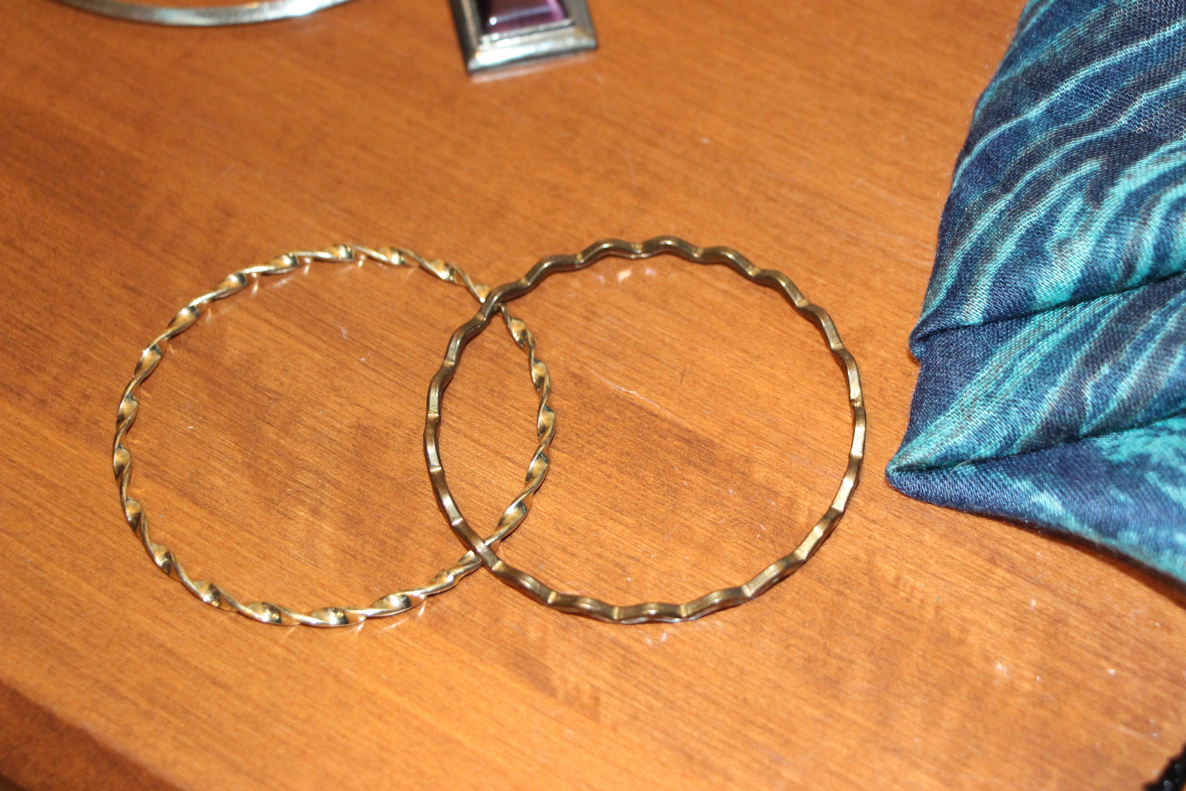 Copper and Silver Bangle Bracelets Party Jewelry Vardo Vintage and Valuables Consignment