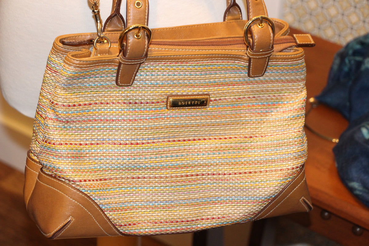 Rosetti Coloured Weave Purse With Faux Leather