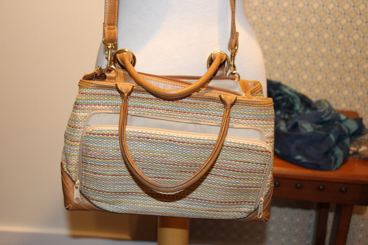 Rosetti Coloured Weave Purse With Faux Leather
