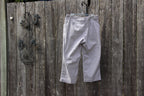 A pair of light gray striped cropped pants  by Haggar- Vertical Striped Cotton Pants Size 12